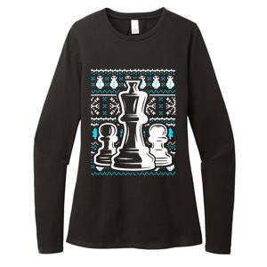 Chess Pieces Christmas Checkmate Tactics Castling Player Womens CVC Long Sleeve Shirt