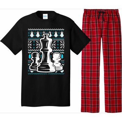 Chess Pieces Christmas Checkmate Tactics Castling Player Pajama Set