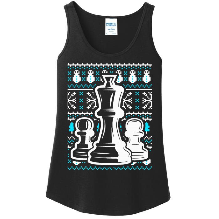 Chess Pieces Christmas Checkmate Tactics Castling Player Ladies Essential Tank