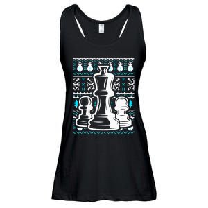 Chess Pieces Christmas Checkmate Tactics Castling Player Ladies Essential Flowy Tank