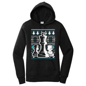 Chess Pieces Christmas Checkmate Tactics Castling Player Women's Pullover Hoodie