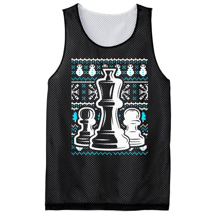 Chess Pieces Christmas Checkmate Tactics Castling Player Mesh Reversible Basketball Jersey Tank