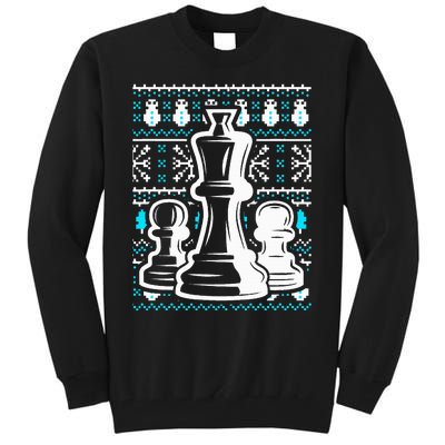 Chess Pieces Christmas Checkmate Tactics Castling Player Tall Sweatshirt