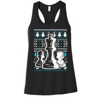 Chess Pieces Christmas Checkmate Tactics Castling Player Women's Racerback Tank