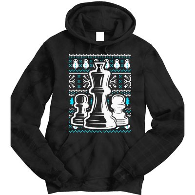 Chess Pieces Christmas Checkmate Tactics Castling Player Tie Dye Hoodie