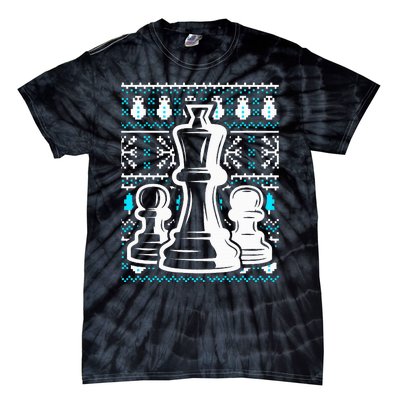 Chess Pieces Christmas Checkmate Tactics Castling Player Tie-Dye T-Shirt