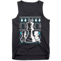 Chess Pieces Christmas Checkmate Tactics Castling Player Tank Top