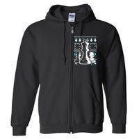 Chess Pieces Christmas Checkmate Tactics Castling Player Full Zip Hoodie