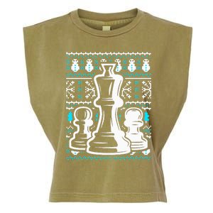 Chess Pieces Christmas Checkmate Tactics Castling Player Garment-Dyed Women's Muscle Tee