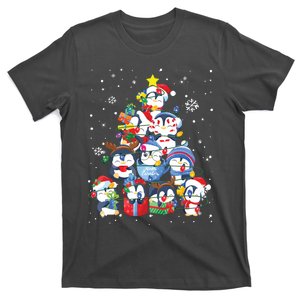 Cute Penguin Christmas Tree Gift Decor Xmas Tree T-Shirt