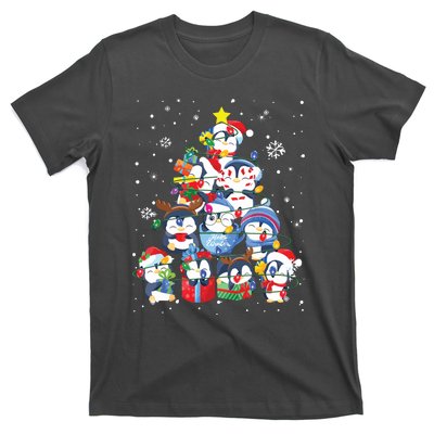 Cute Penguin Christmas Tree Gift Decor Xmas Tree T-Shirt