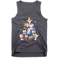 Cute Penguin Christmas Tree Gift Decor Xmas Tree Tank Top