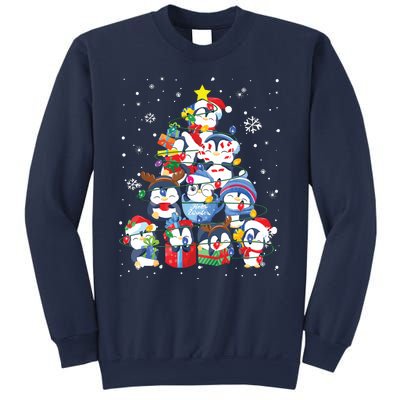 Cute Penguin Christmas Tree Gift Decor Xmas Tree Sweatshirt