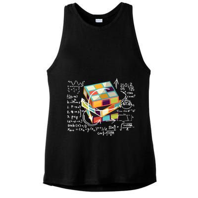Competitive Puzzle Cube Math Speed Cubing 80S Vintage Toy Funny Gift Ladies PosiCharge Tri-Blend Wicking Tank