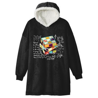 Competitive Puzzle Cube Math Speed Cubing 80S Vintage Toy Funny Gift Hooded Wearable Blanket
