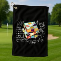 Competitive Puzzle Cube Math Speed Cubing 80S Vintage Toy Funny Gift Golf Towel