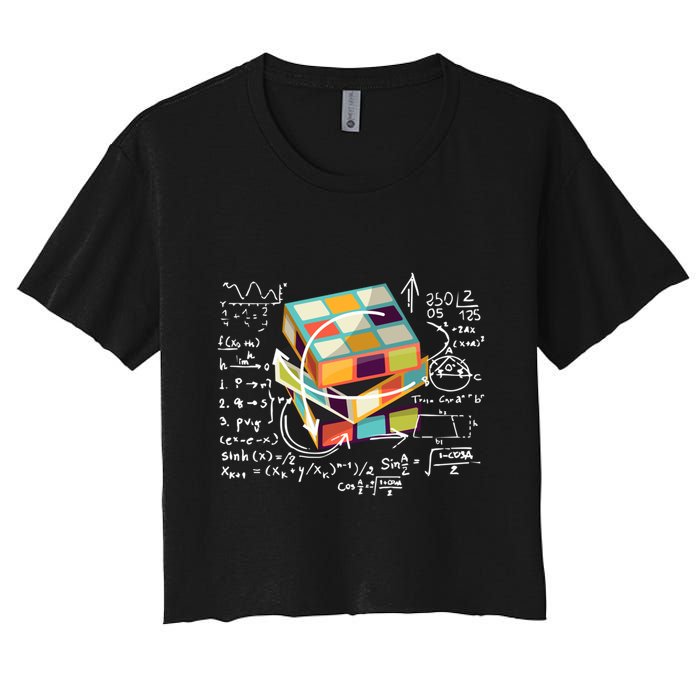 Competitive Puzzle Cube Math Speed Cubing 80S Vintage Toy Funny Gift Crop Top
