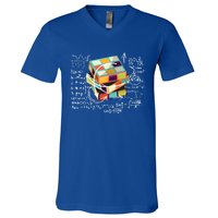 Competitive Puzzle Cube Math Speed Cubing 80S Vintage Toy Funny Gift V-Neck T-Shirt