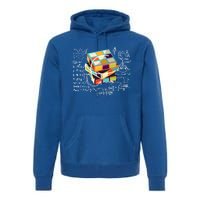 Competitive Puzzle Cube Math Speed Cubing 80S Vintage Toy Funny Gift Premium Hoodie