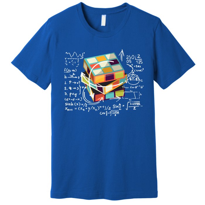 Competitive Puzzle Cube Math Speed Cubing 80S Vintage Toy Funny Gift Premium T-Shirt