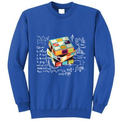 Competitive Puzzle Cube Math Speed Cubing 80S Vintage Toy Funny Gift Tall Sweatshirt