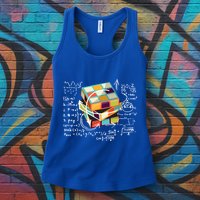 Competitive Puzzle Cube Math Speed Cubing 80S Vintage Toy Funny Gift Womens Tank Top