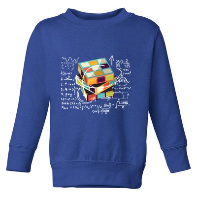 Competitive Puzzle Cube Math Speed Cubing 80S Vintage Toy Funny Gift Toddler Sweatshirt