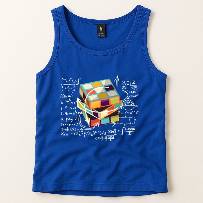 Competitive Puzzle Cube Math Speed Cubing 80S Vintage Toy Funny Gift Tank Top