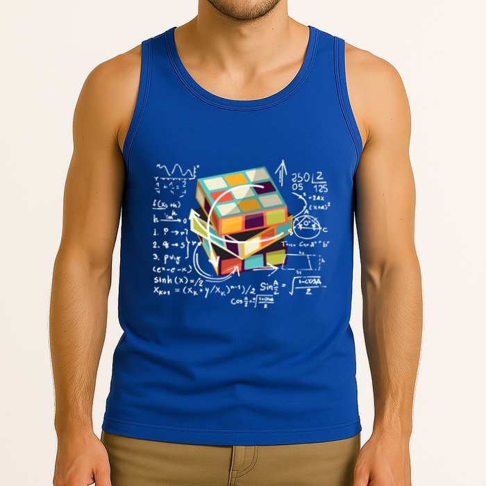 Competitive Puzzle Cube Math Speed Cubing 80S Vintage Toy Funny Gift Tank Top