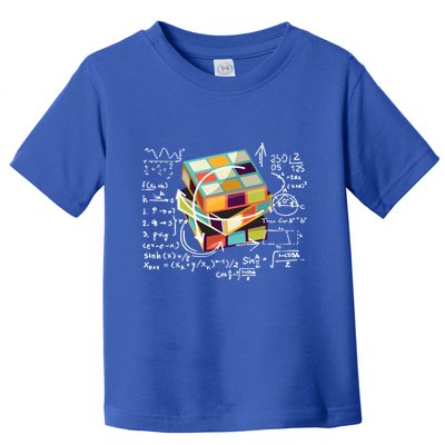 Competitive Puzzle Cube Math Speed Cubing 80S Vintage Toy Funny Gift Toddler T-Shirt