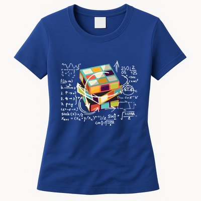 Competitive Puzzle Cube Math Speed Cubing 80S Vintage Toy Funny Gift Womens T-Shirt