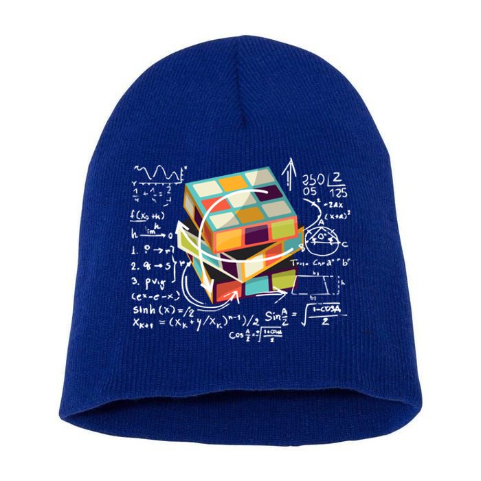 Competitive Puzzle Cube Math Speed Cubing 80S Vintage Toy Funny Gift Short Acrylic Beanie