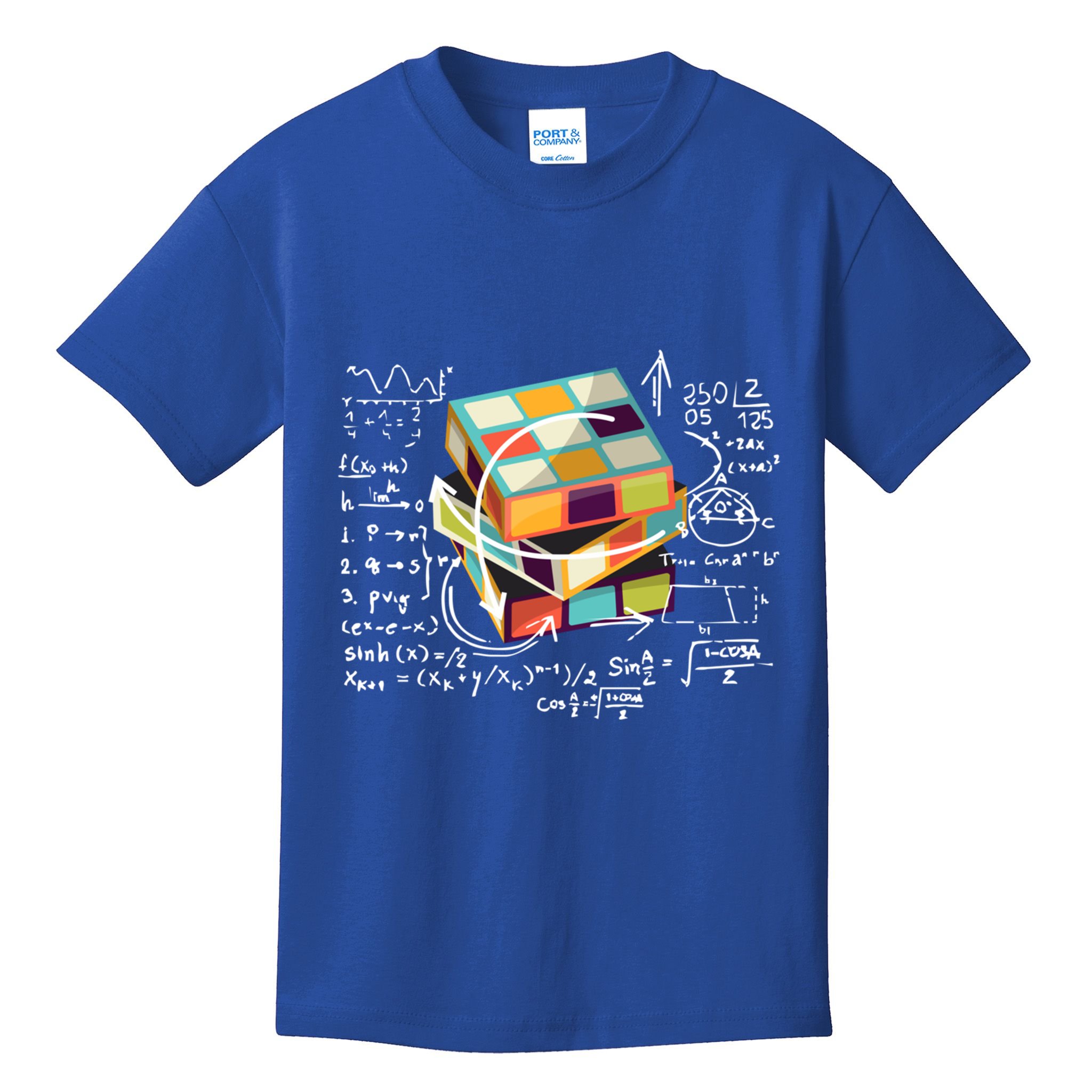 Competitive Puzzle Cube Math Speed Cubing 80S Vintage Toy Funny Gift Kids T-Shirt