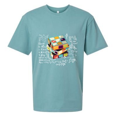 Competitive Puzzle Cube Math Speed Cubing 80S Vintage Toy Funny Gift Sueded Cloud Jersey T-Shirt