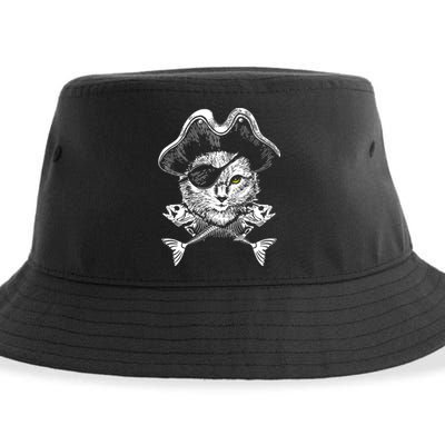 Cat Pirate Sustainable Bucket Hat