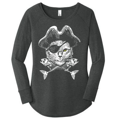 Cat Pirate Women's Perfect Tri Tunic Long Sleeve Shirt