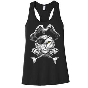 Cat Pirate Women's Racerback Tank