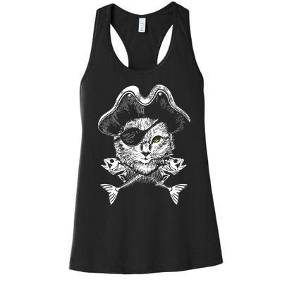 Cat Pirate Women's Racerback Tank