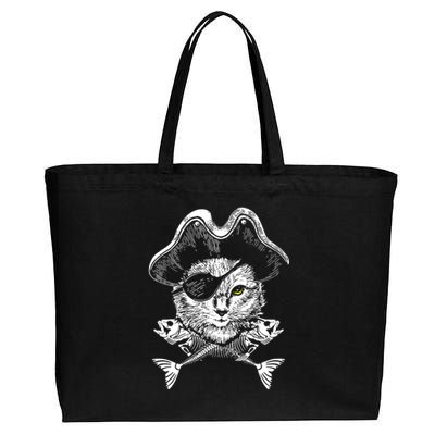 Cat Pirate Cotton Canvas Jumbo Tote