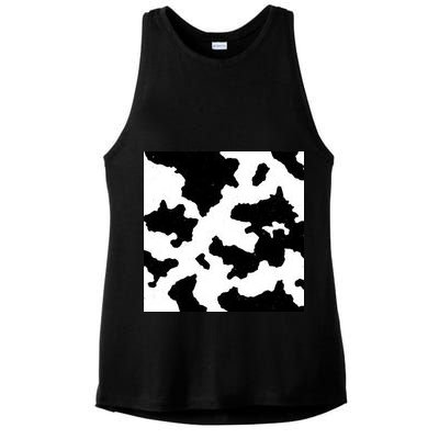 Cow Pattern Ladies PosiCharge Tri-Blend Wicking Tank