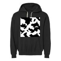 Cow Pattern Garment-Dyed Fleece Hoodie