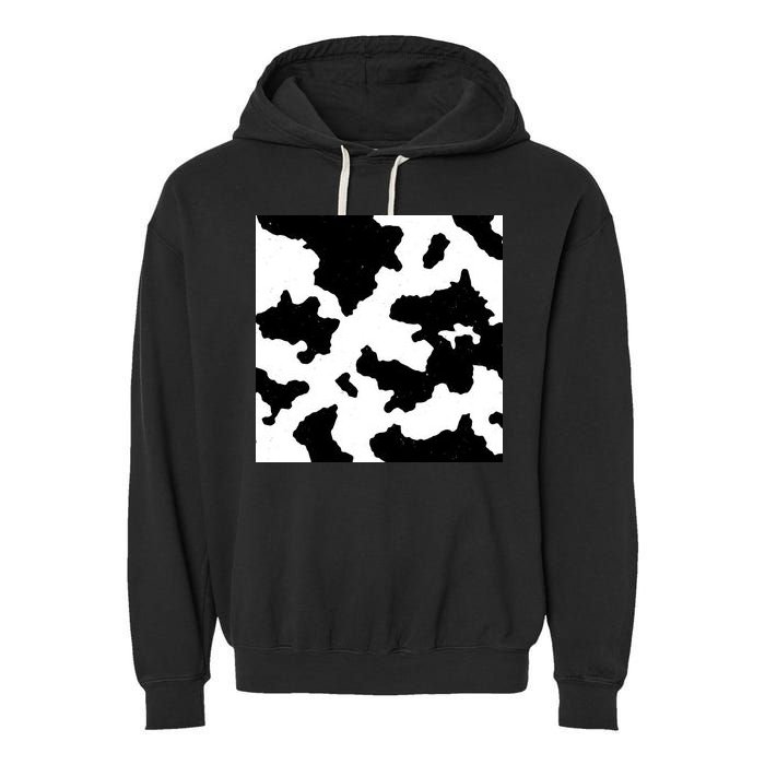 Cow Pattern Garment-Dyed Fleece Hoodie
