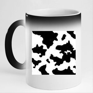 Cow Pattern 11oz Black Color Changing Mug