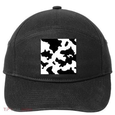 Cow Pattern 7-Panel Snapback Hat