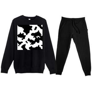 Cow Pattern Premium Crewneck Sweatsuit Set