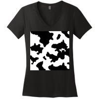 Cow Pattern Women's V-Neck T-Shirt