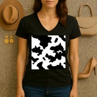 Cow Pattern Women's V-Neck T-Shirt