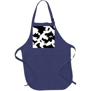 Cow Pattern Full-Length Apron With Pockets