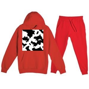 Cow Pattern Premium Hooded Sweatsuit Set