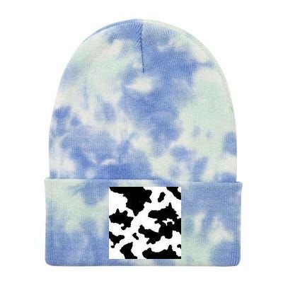 Cow Pattern Tie Dye 12in Knit Beanie